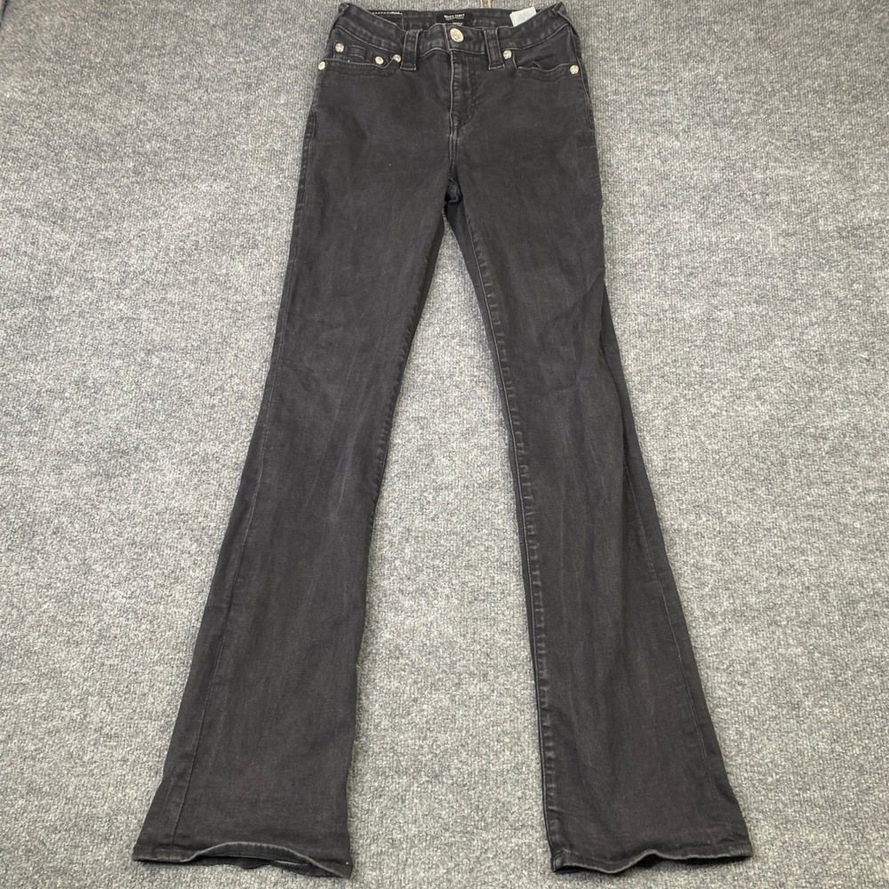 True Religion Becca Curvy Mid Rise Bootcut Jeans Black Size 28 TQZBDYY801889